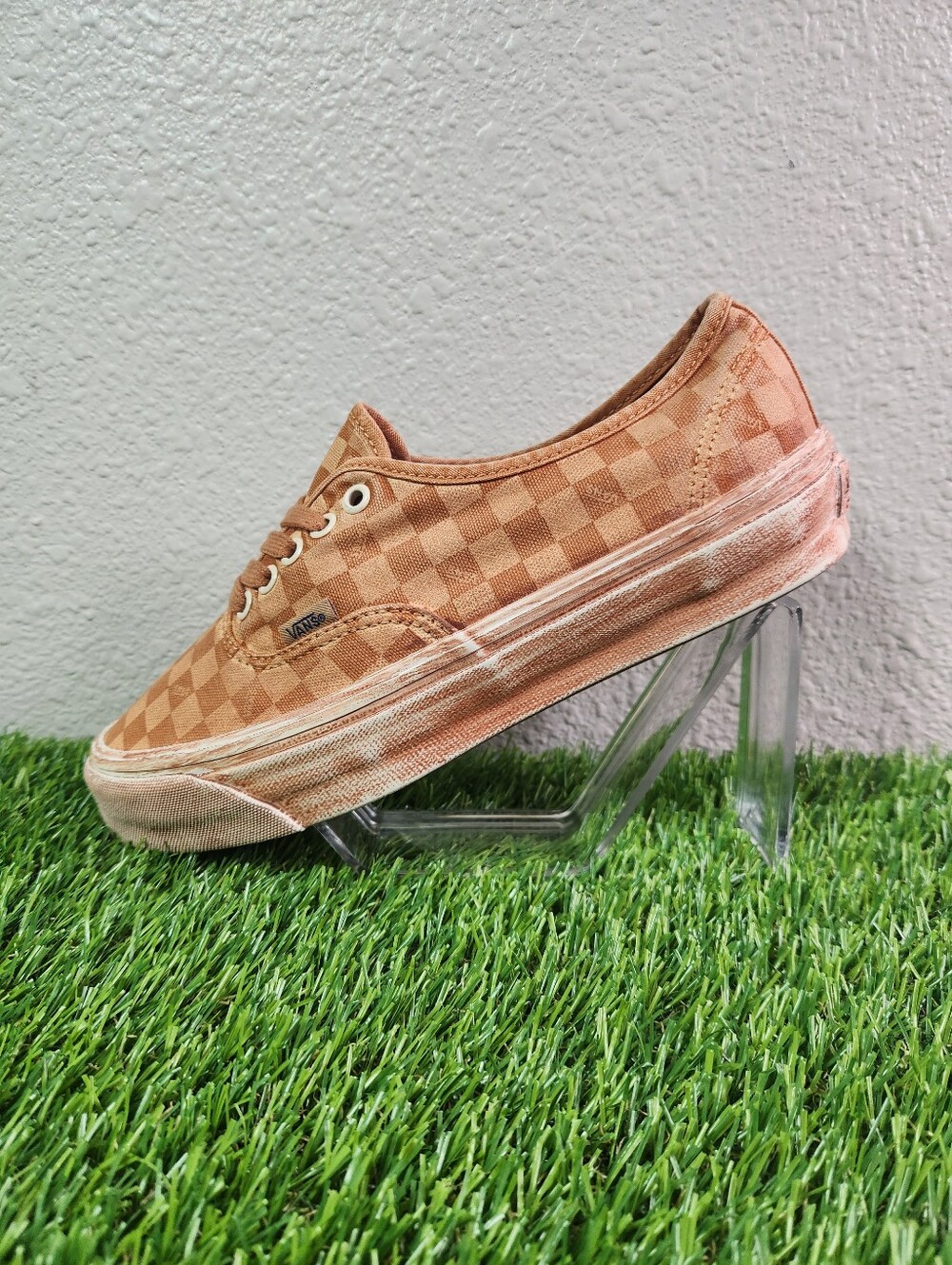 Size 8 - Vans Premium Authentic 44 Dip Dye Checkerboard - Marmalade Orange